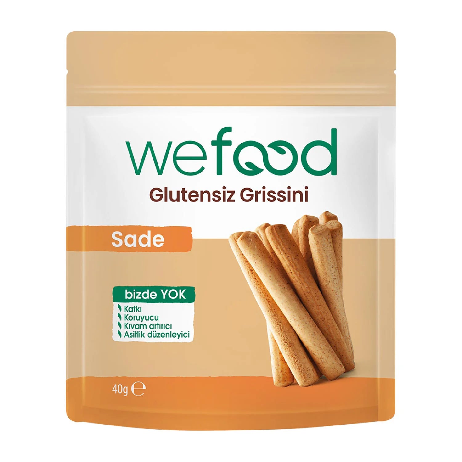 Wefood Glutensiz Grissini Sade 40 g